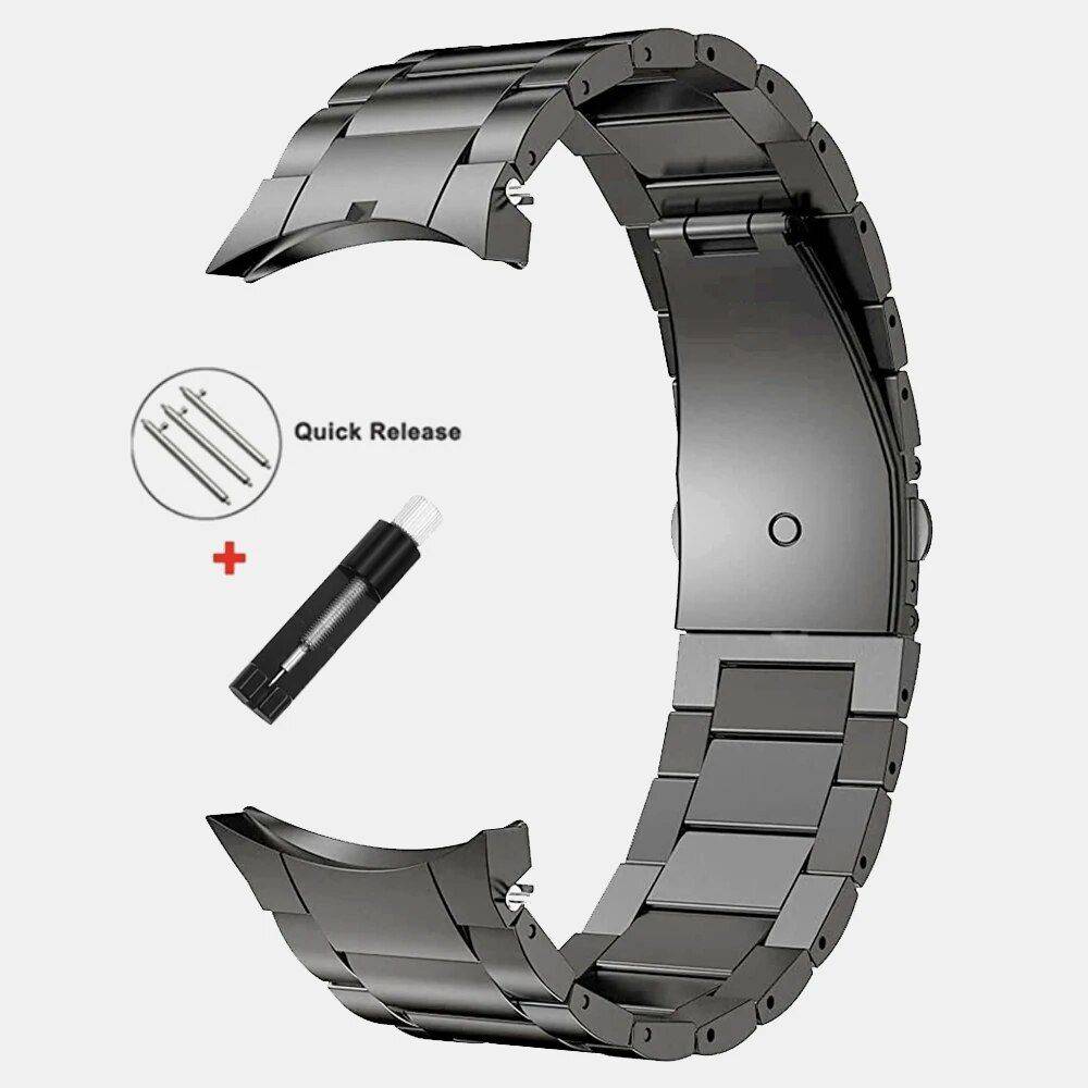 Premium Titanium Metal Strap for Samsung Galaxy Watch 4 & 5 Series Color : Silver|Black|Gray 