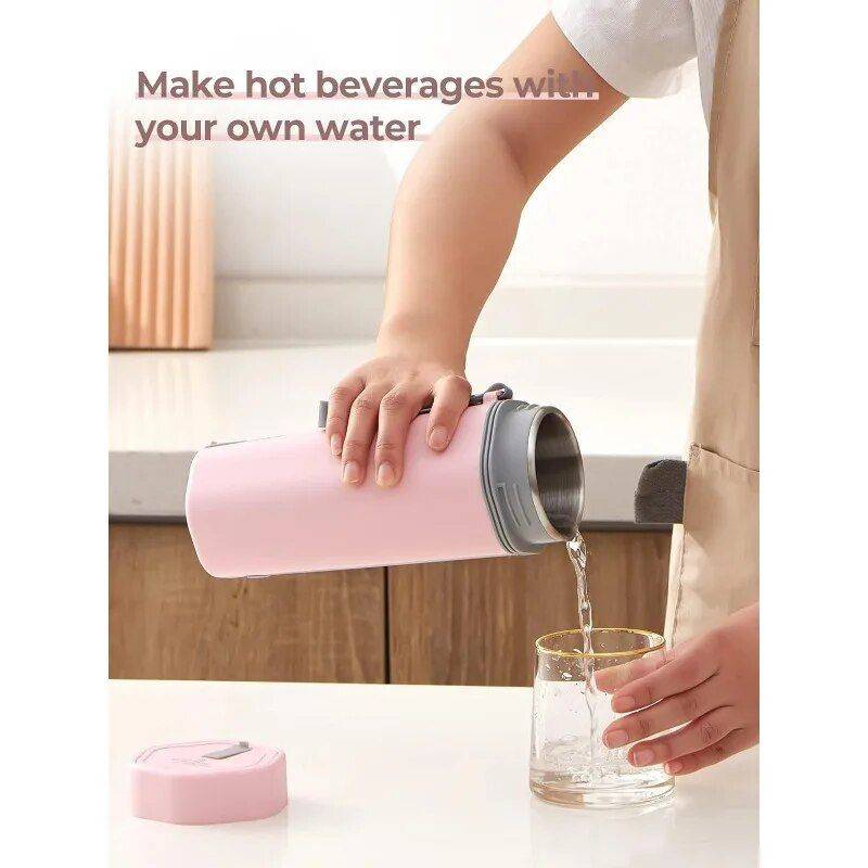 Quick Boiling Mini Thermos Color : White|Green|Pink|Yellow 