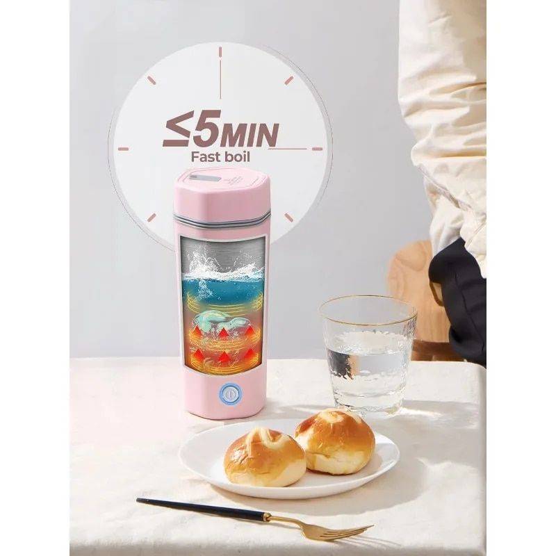 Quick Boiling Mini Thermos Color : White|Green|Pink|Yellow 