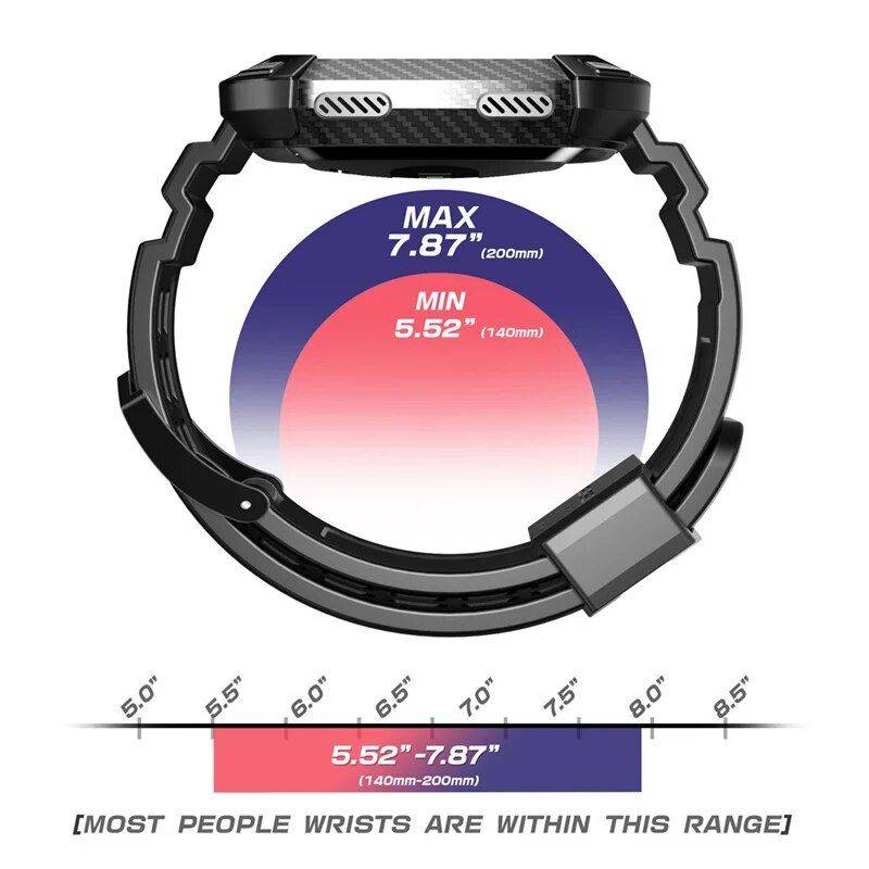 Rugged Protective Wristband Case for Fitbit Versa & Versa Lite Color : Black 