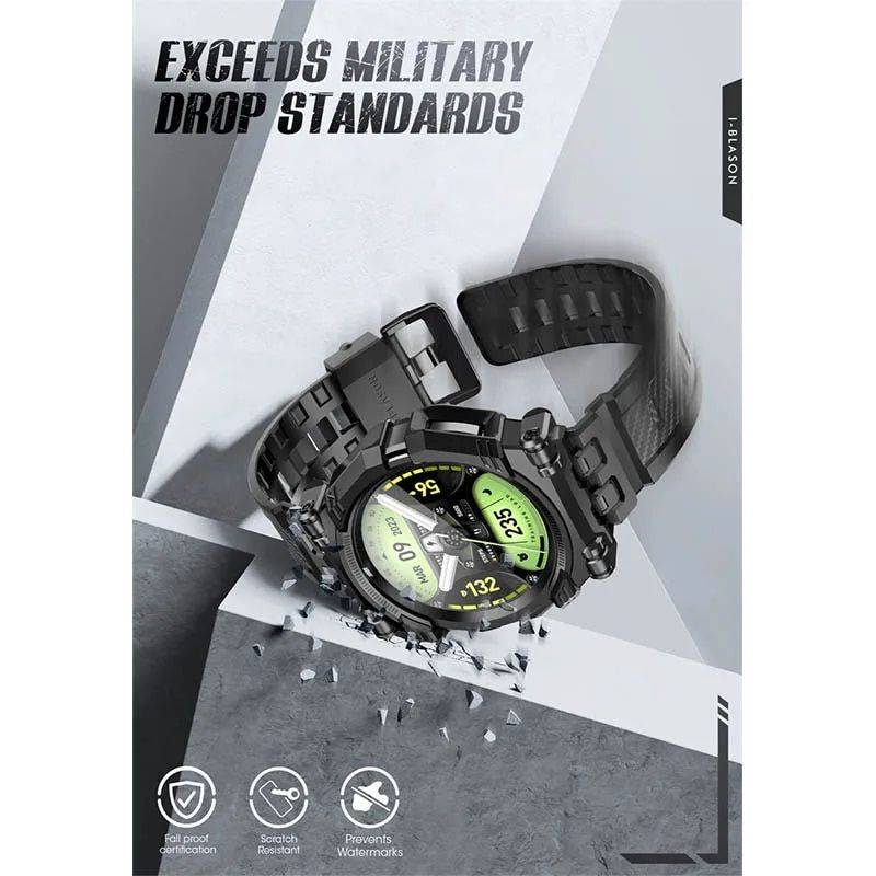 Rugged TPU Watch Band and Screen Protector for Galaxy Watch 6 Classic  