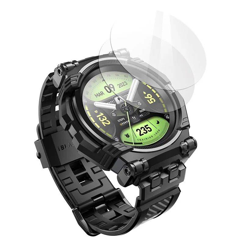 Rugged TPU Watch Band and Screen Protector for Galaxy Watch 6 Classic  