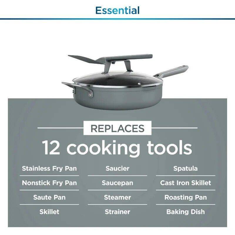 Sea Salt Grey NeverStick PossiblePan 4-Quart  