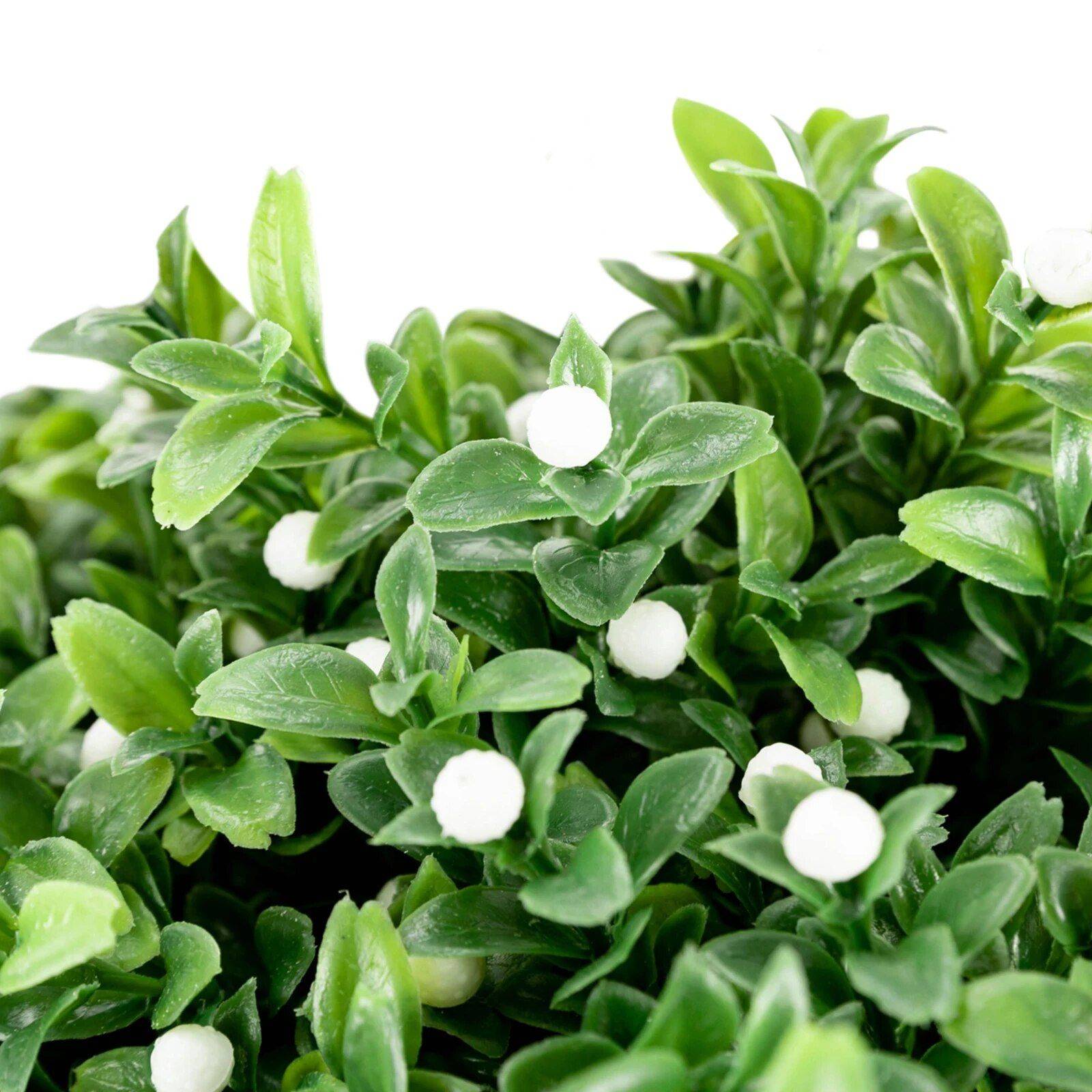 Set of 2 UV Resistant Artificial Boxwood Topiary Ball Trees Color : Green 
