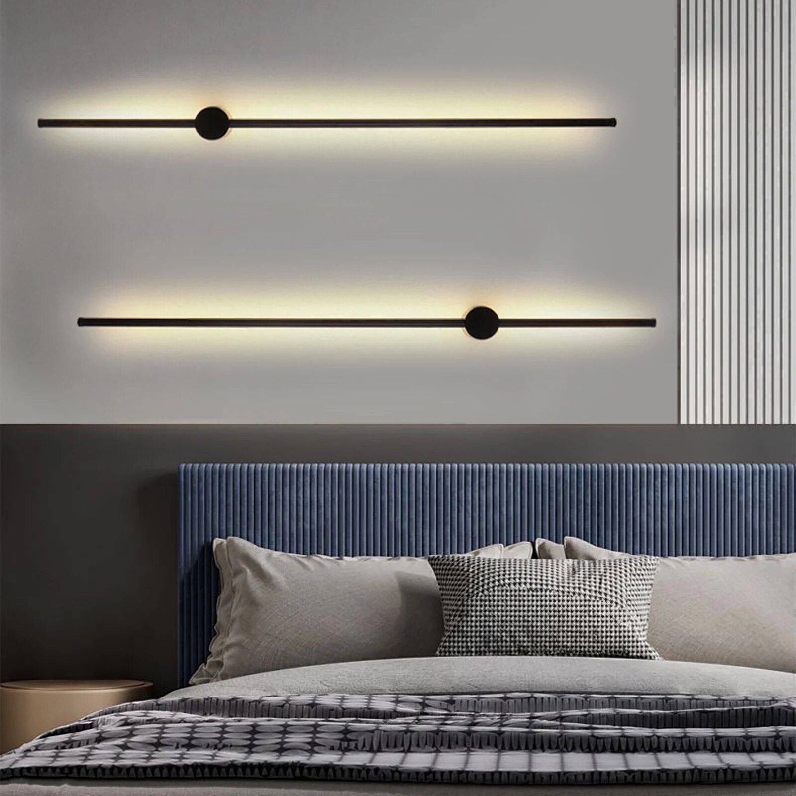 Sleek Modern LED Wall Sconce Color : Black 