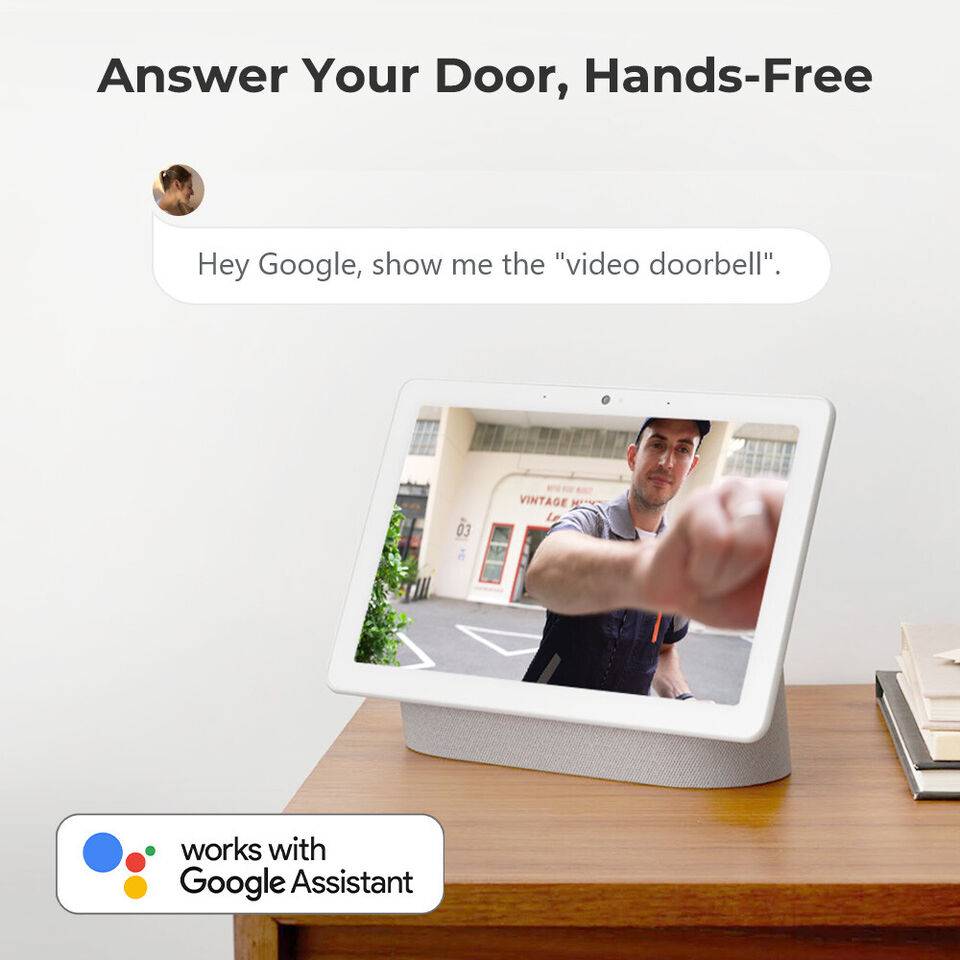 Smart Video Doorbell with Chime, WiFi & PoE, Human Detection, Works with Alexa & Google Assistant Model : D340P (Power over Ethernet)|D340W (WiFi Connection) 