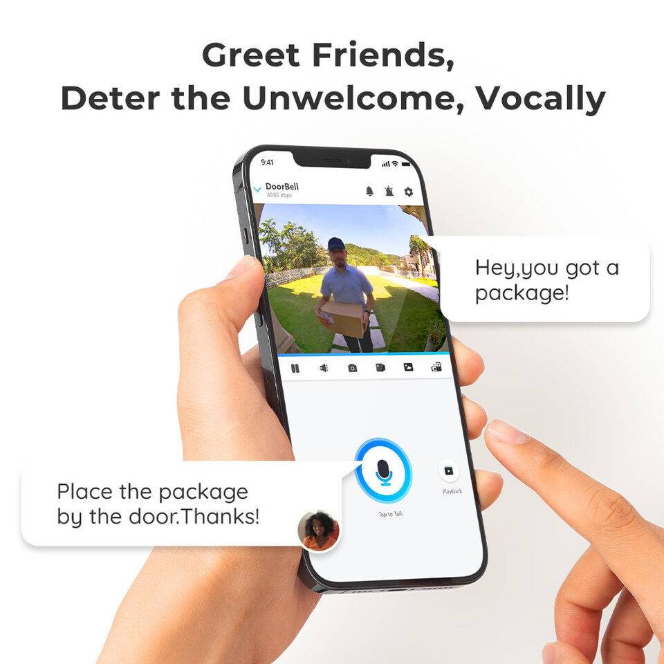 Smart Video Doorbell with Chime, WiFi & PoE, Human Detection, Works with Alexa & Google Assistant Model : D340P (Power over Ethernet)|D340W (WiFi Connection) 