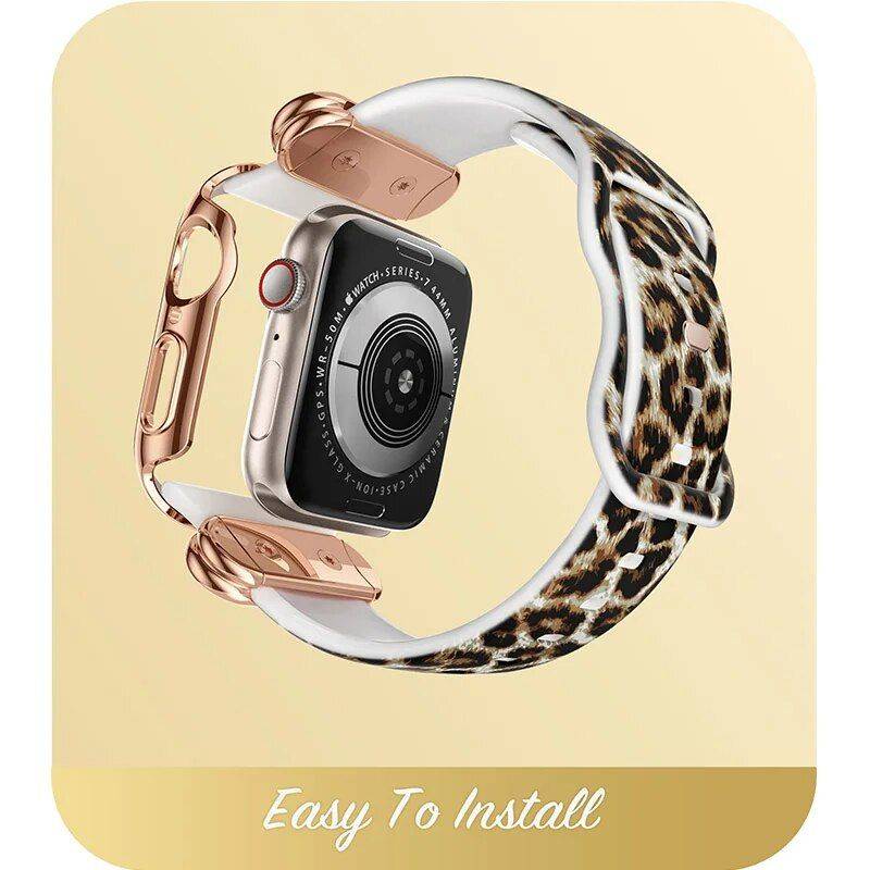 Stylish Protective Case with Adjustable Strap for Apple Watch 7/6/SE/5/4 (40/41mm) Style : A|B|C|D|E|F 