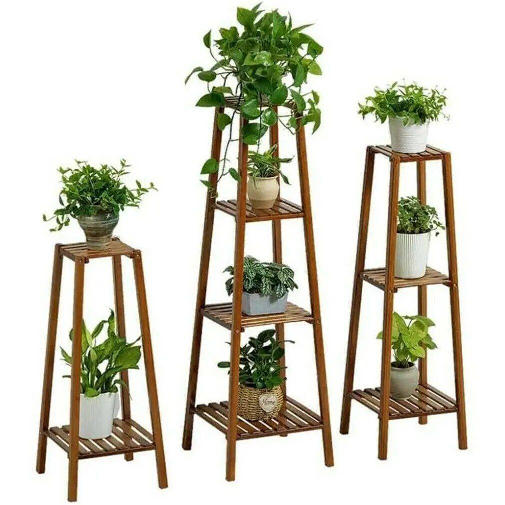 Tall Bamboo Plant Stand Type : 2 Tier|3 Tier|4 Tier 