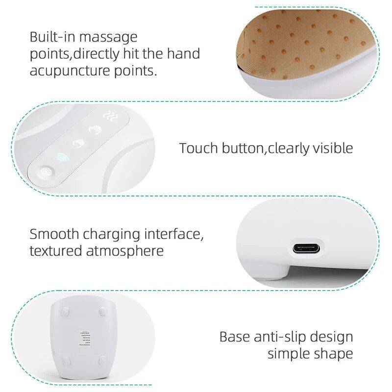 Wireless Hand Massager with Heat & Air Pressure for Stress Relief  