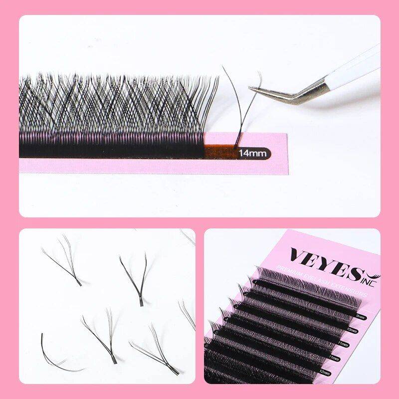 YY Shape Eyelash Extensions Curl : C|D 
