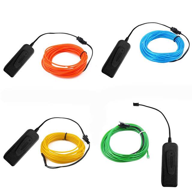 Neon Glow Cable Set : 3 Blue Cables|3 Green Cables 